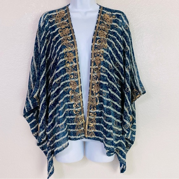 Soft Surroundings Midas Cardi Striped Kimono Topper Size PL/PXL - Picture 2 of 14